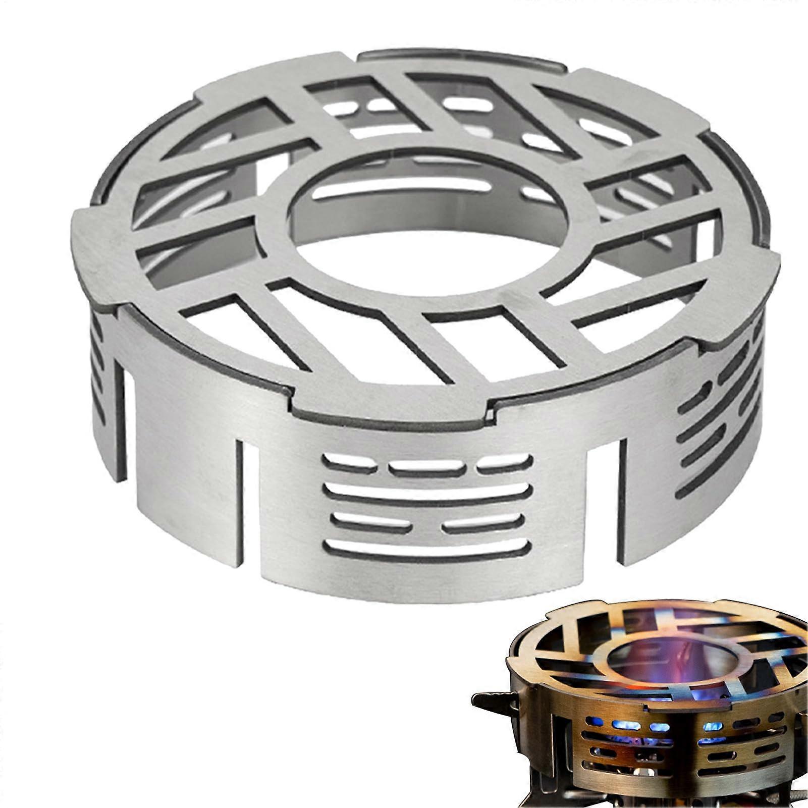Camping Stove Windscreen with Wind Deviation Technology, Steel Wind Protection Ring for Outdoor Cooking
