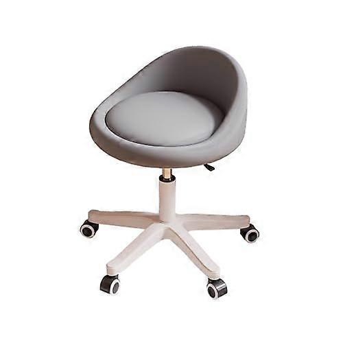 Adjustable Rolling Stool with Back Support for Salon, Tattoo, Home Office, Chrome, 3544cm Height