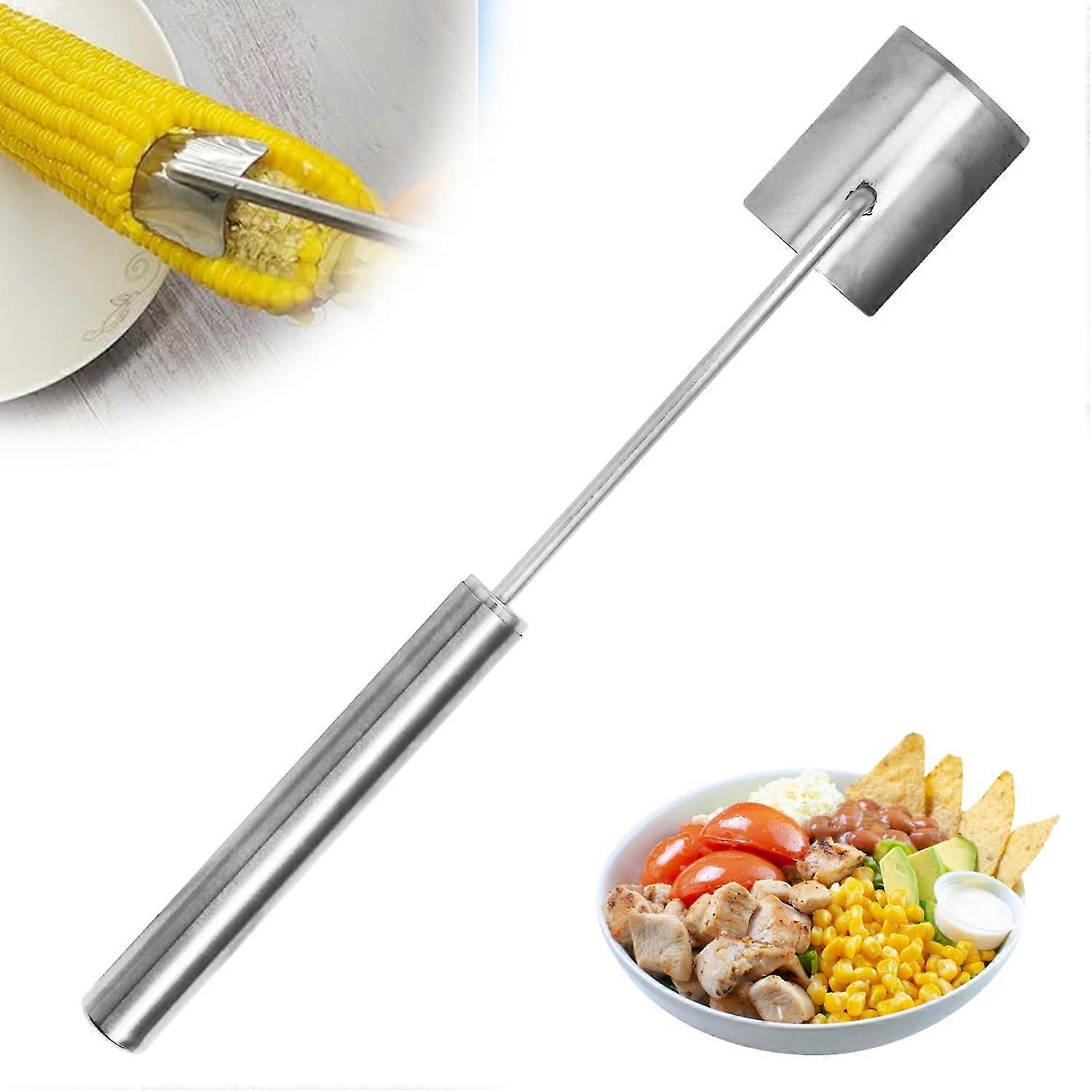 Stainless Steel Corn Peeler and Stripper Tool for Cob, Ergonomic Grip, Quick Kernel Removal, 1PCS