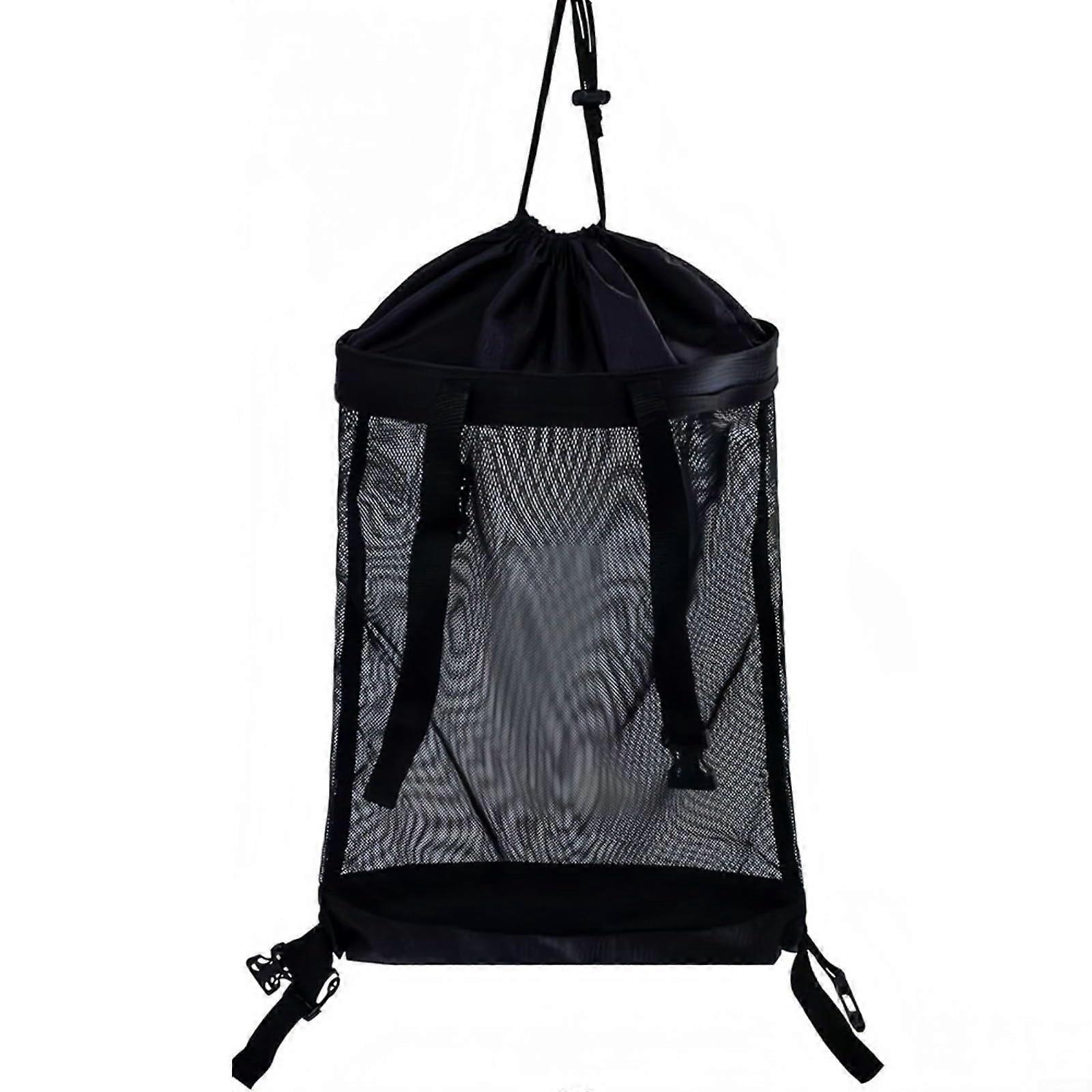 Golf Cart Storage Bag with Multiple Compartments, Mesh Organizer Pouch, Universal Nylon Design