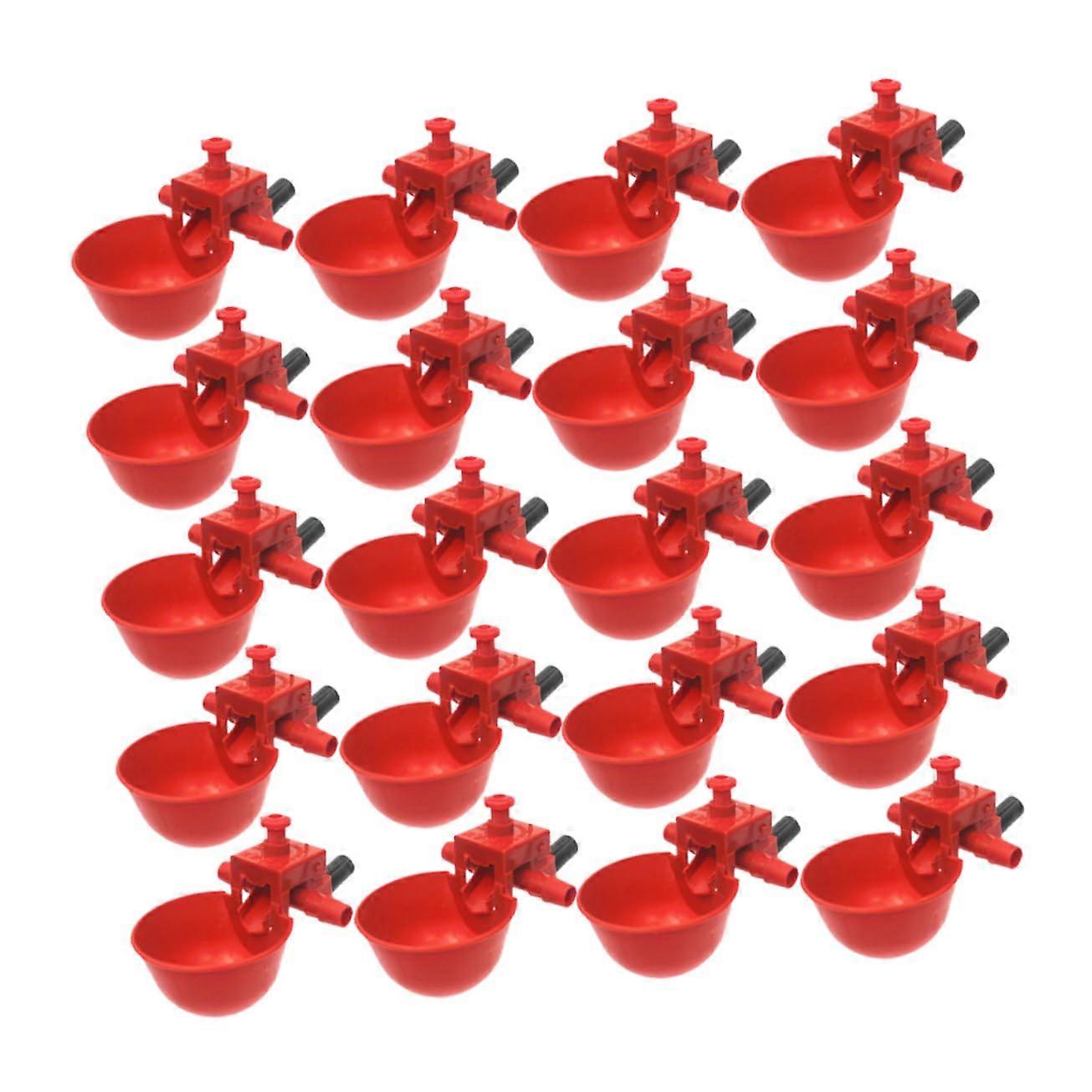 20pcs Automatic Poultry Waterer with Adjustable Drinking Bowls for Chicken Quail Pigeon
