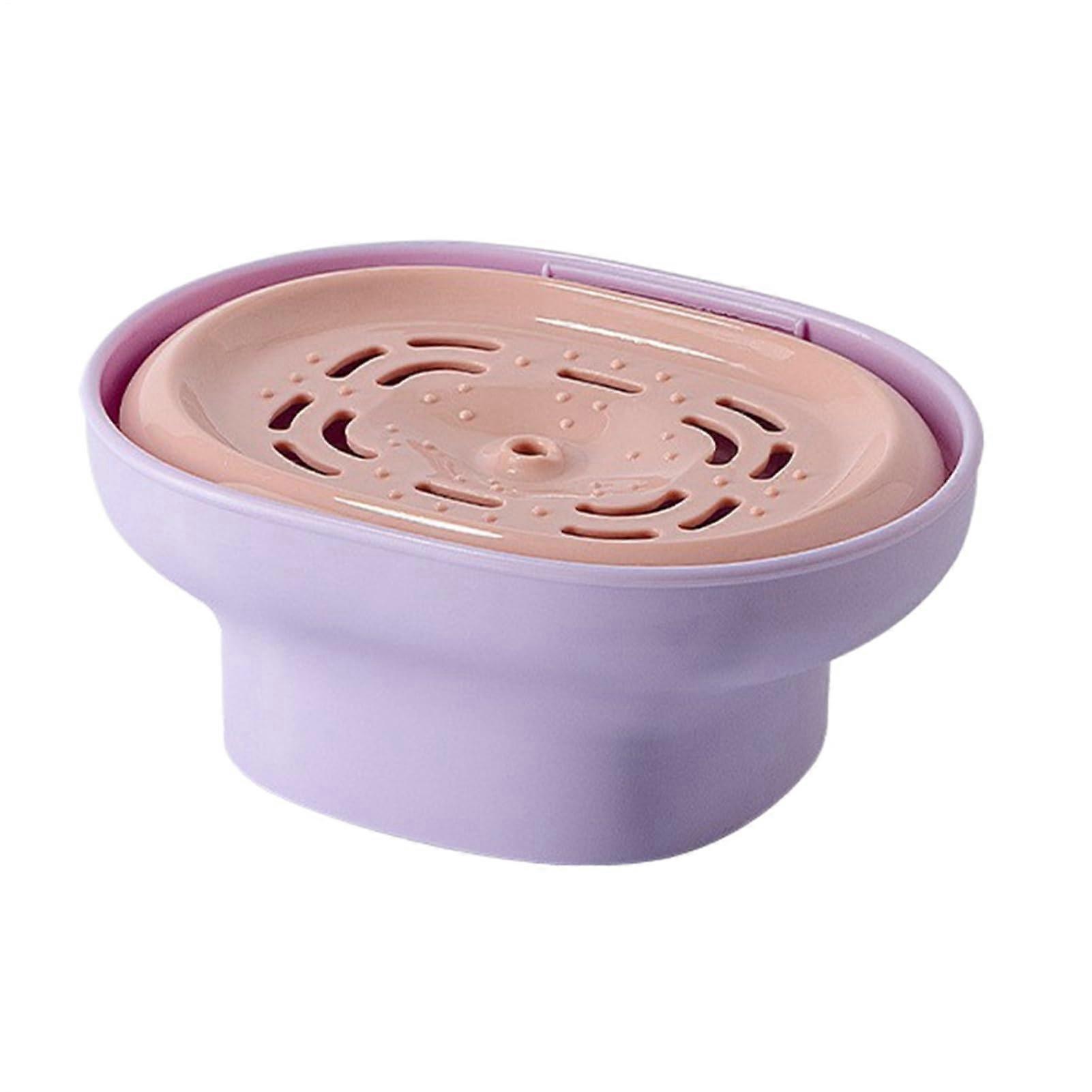 Dish Soap Dispenser with Sponge Holder, SpaceSaving Kitchen Countertop Soap Pump Purple