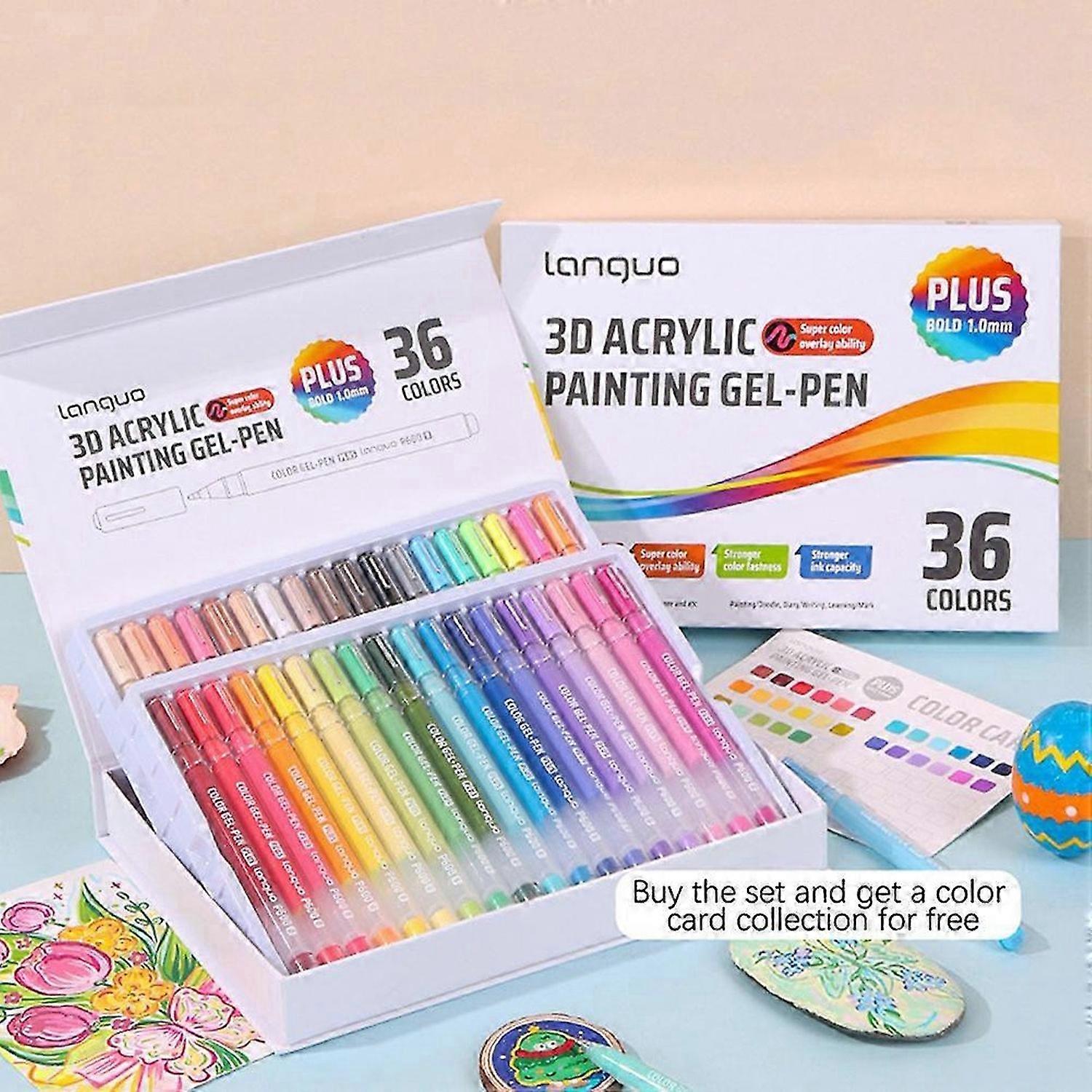 Multi Colored 3D Acrylic Gel Pen Quick-Dry Permanent for Doodles Drawing DIY Projects