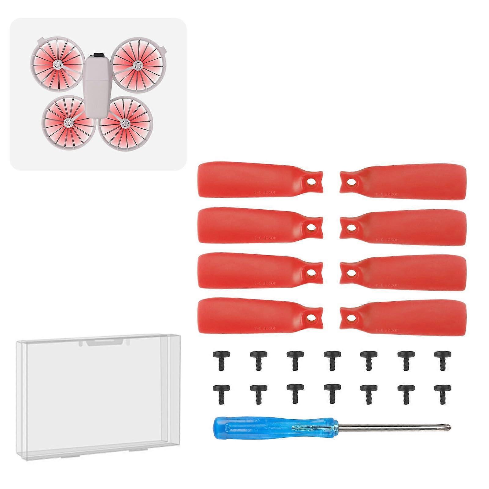Red Low Noise Drone Propellers for DJI Flip with Stable Thrust Control and Enhanced Visibility