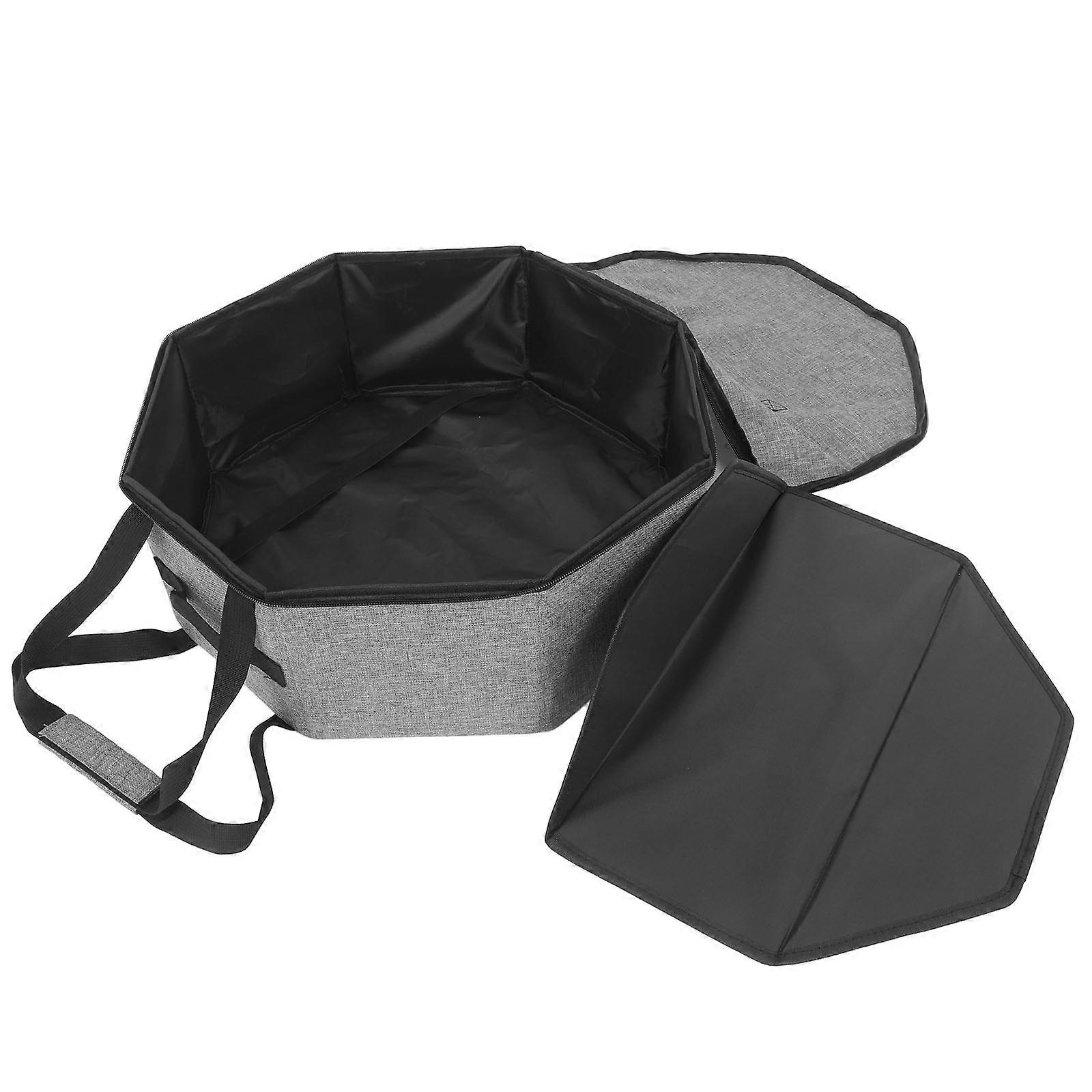 Cowboy Hat Storage Box for Travel Foldable Round Container 2Pcs with Lid