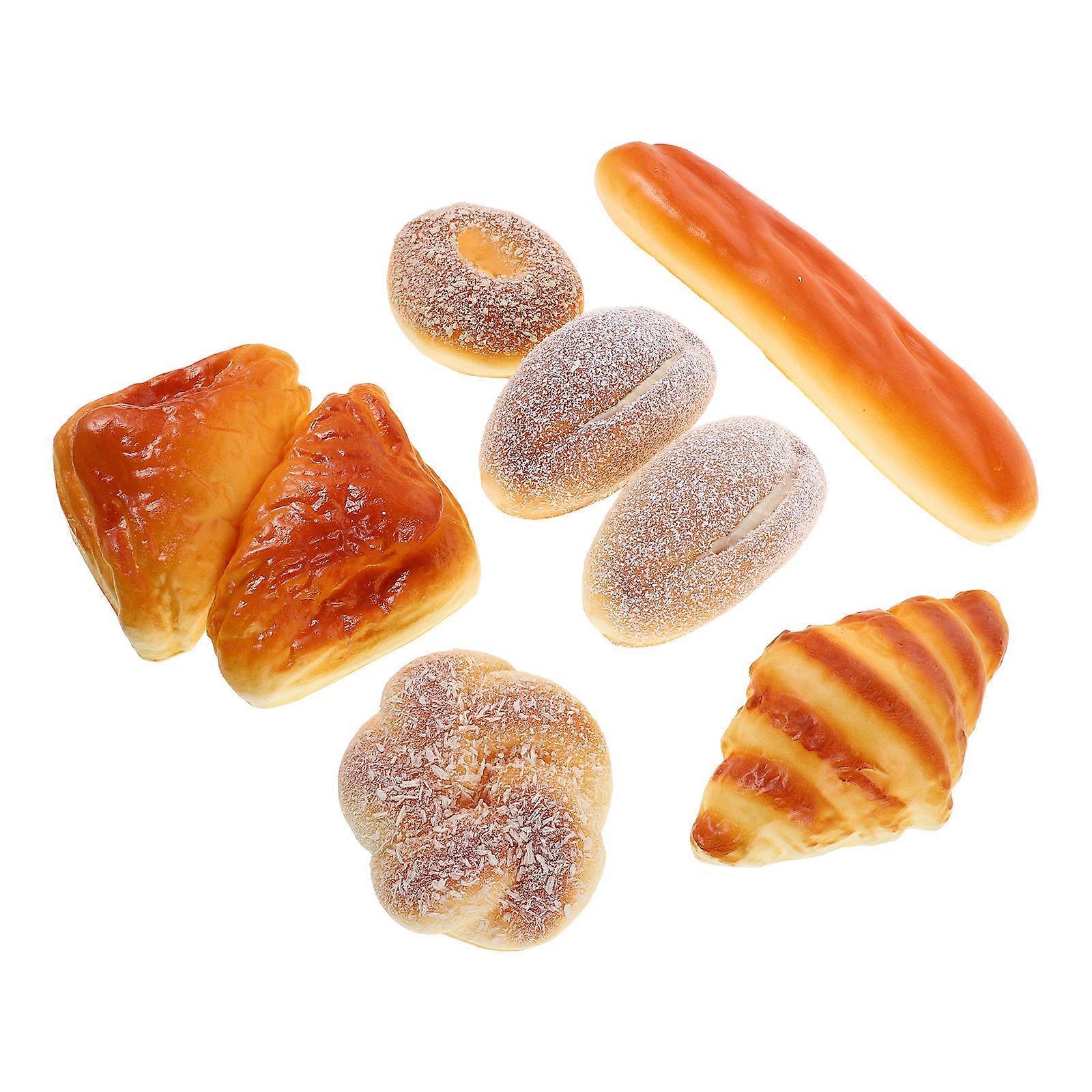 16Pcs Simulation Bread Set for Decoration PU Artificial Bread Display