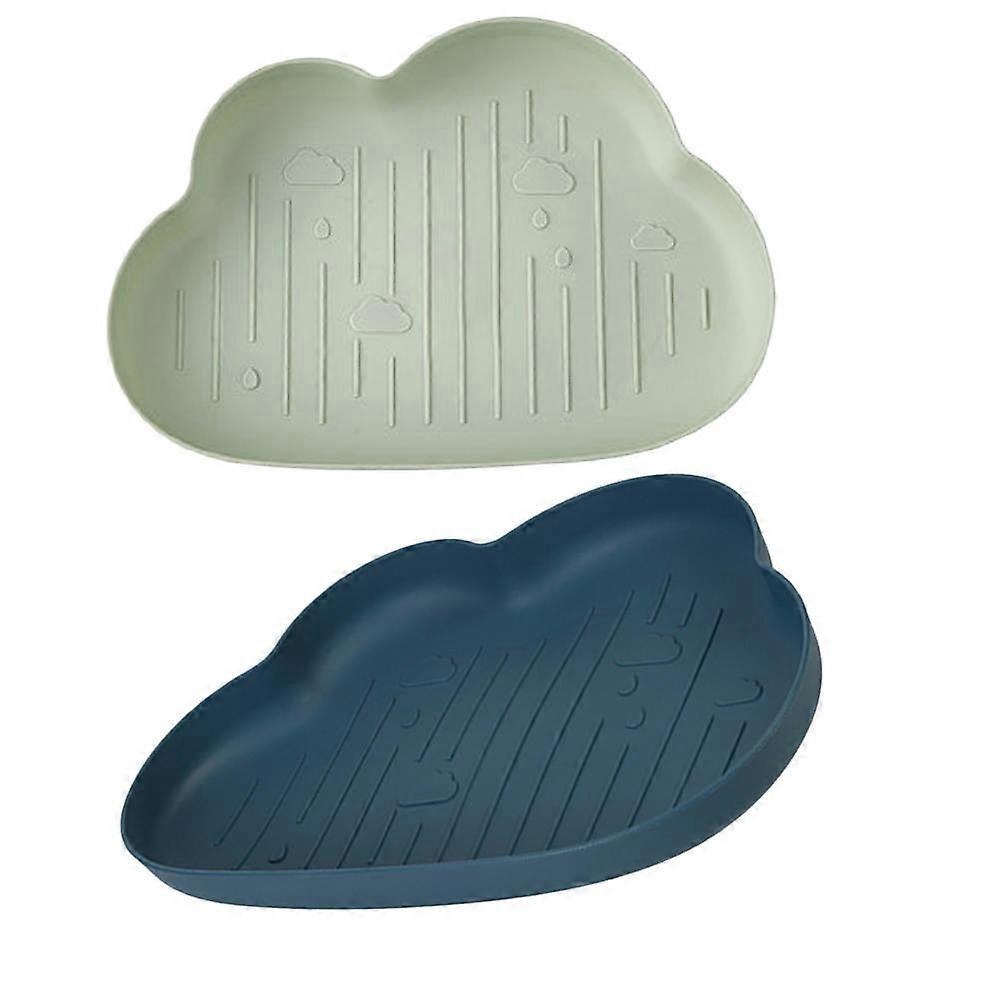 Fruit Plate Cloud Shape for Storage Use 2Pcs Assorted Color Serving Dish