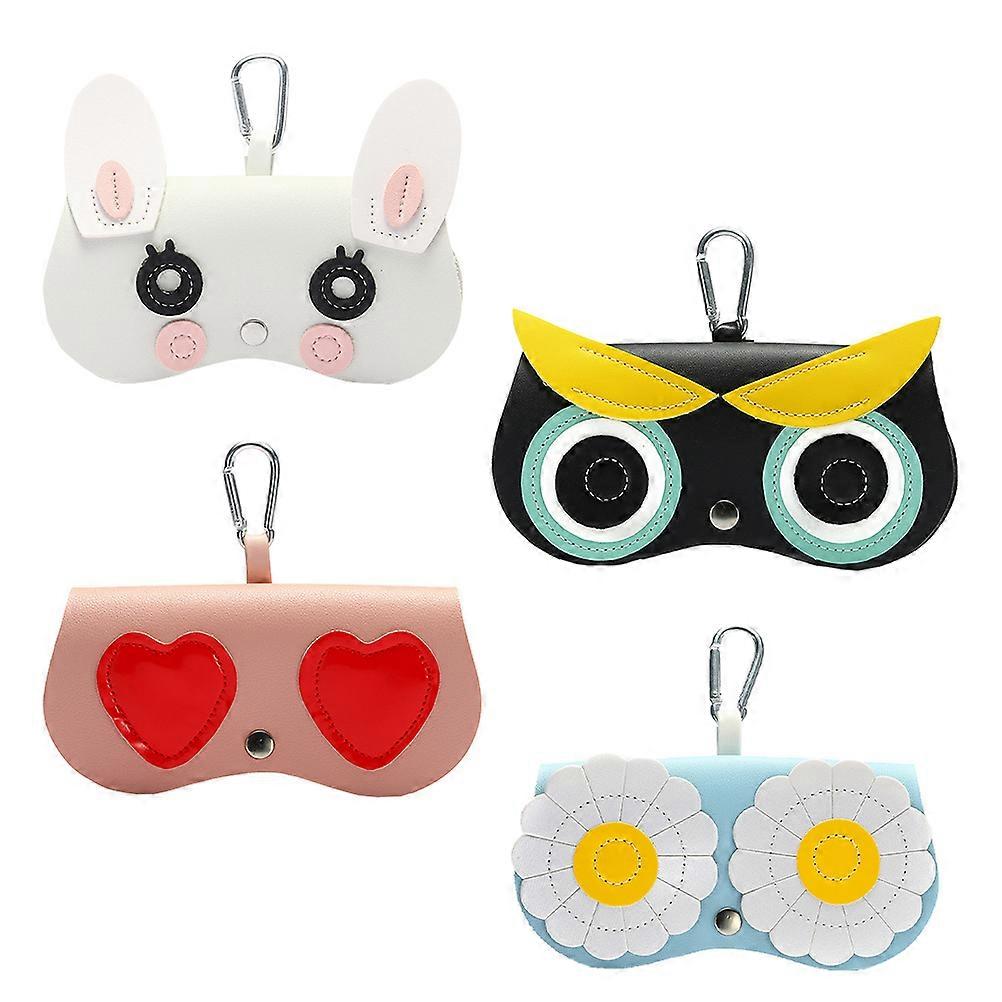 Sunglasses Pouch Glasses Case for Storage 4Pcs with Hook Portable
