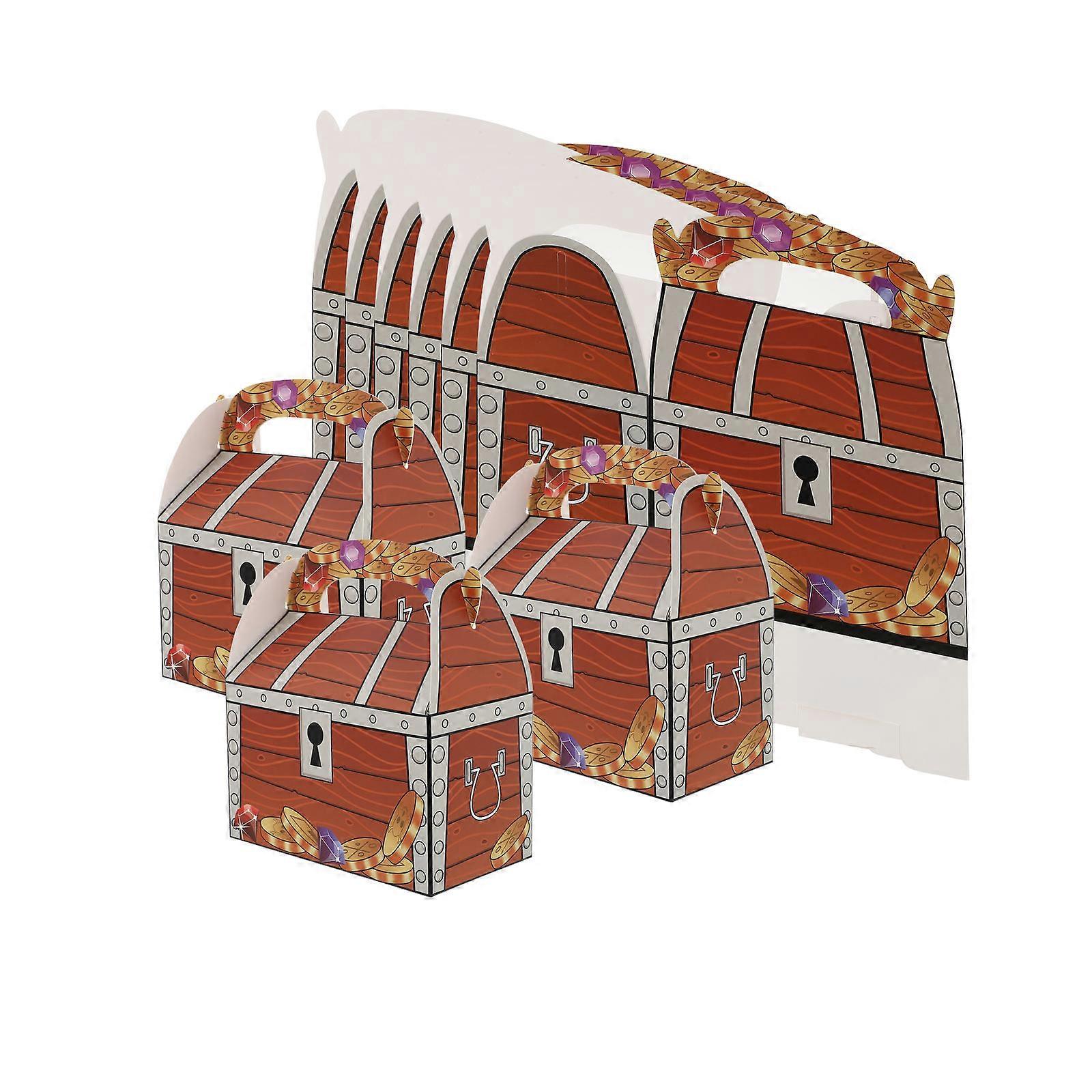 Treasure Box Candy Portable Packing Boxes for Storage 20Pcs Brown Paper