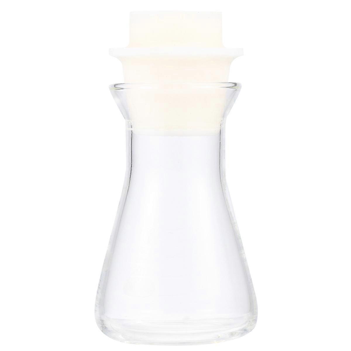 Conical Flask for Storage Use Glass Flask 1Pcs Transparent with Cork