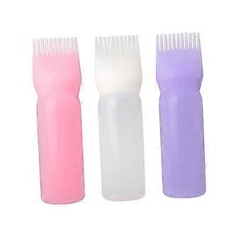 2pcs Hair Dye Applicator Bottle with Graduated Comb for Precise Even Coloring at Salon or Home