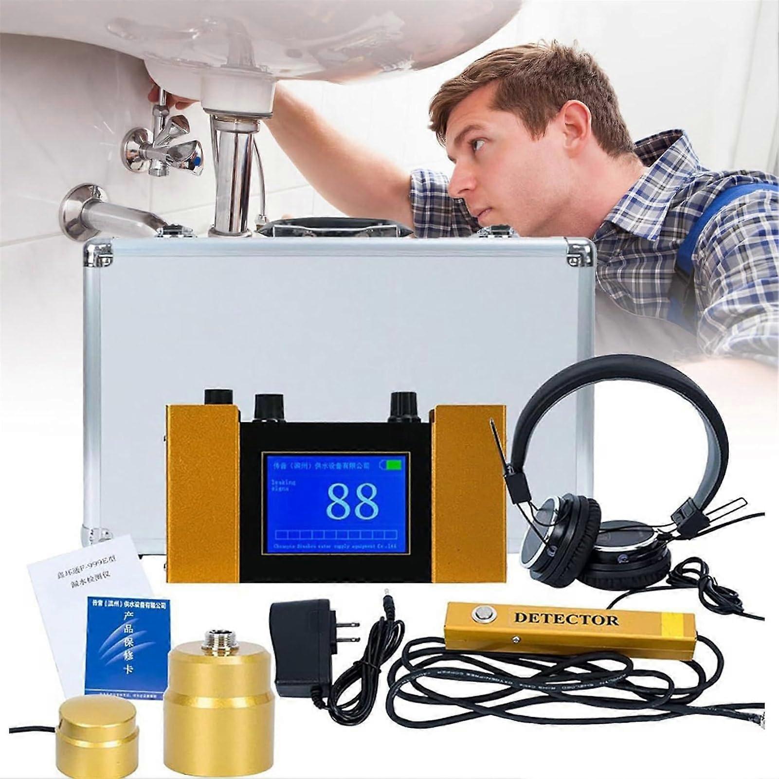 Water Leak Detector with Adjustable Frequency Modes, Visual Sound Display, Underground Pipe Locator