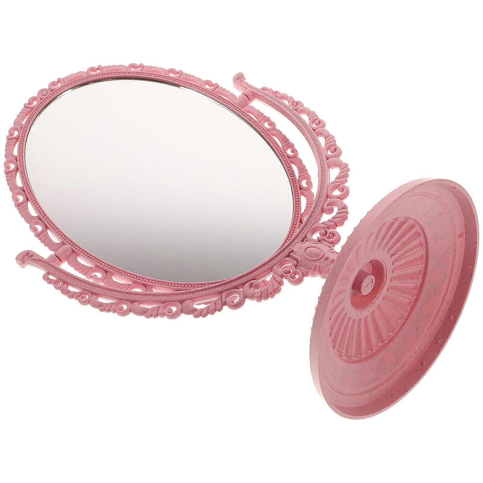 Desktop Mirror Tabletop Multi-functional Mirror Retro Table Mirror Rotating Mirror