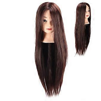 Mannequin Hair Practice Hair Braiding Hairdressing Head Mannequin Dark Brown