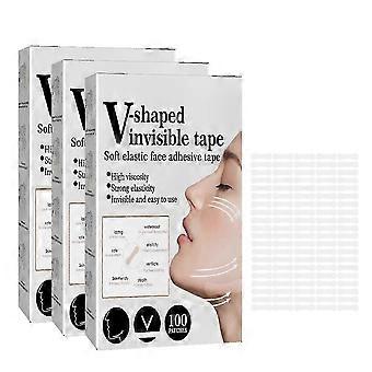 300pcs Lifting Face Stickers Unsichtbare transparente dünne Gesichtspatche Lift-Tools V-Form Gesicht Falten schlaffe Haut Klebeband