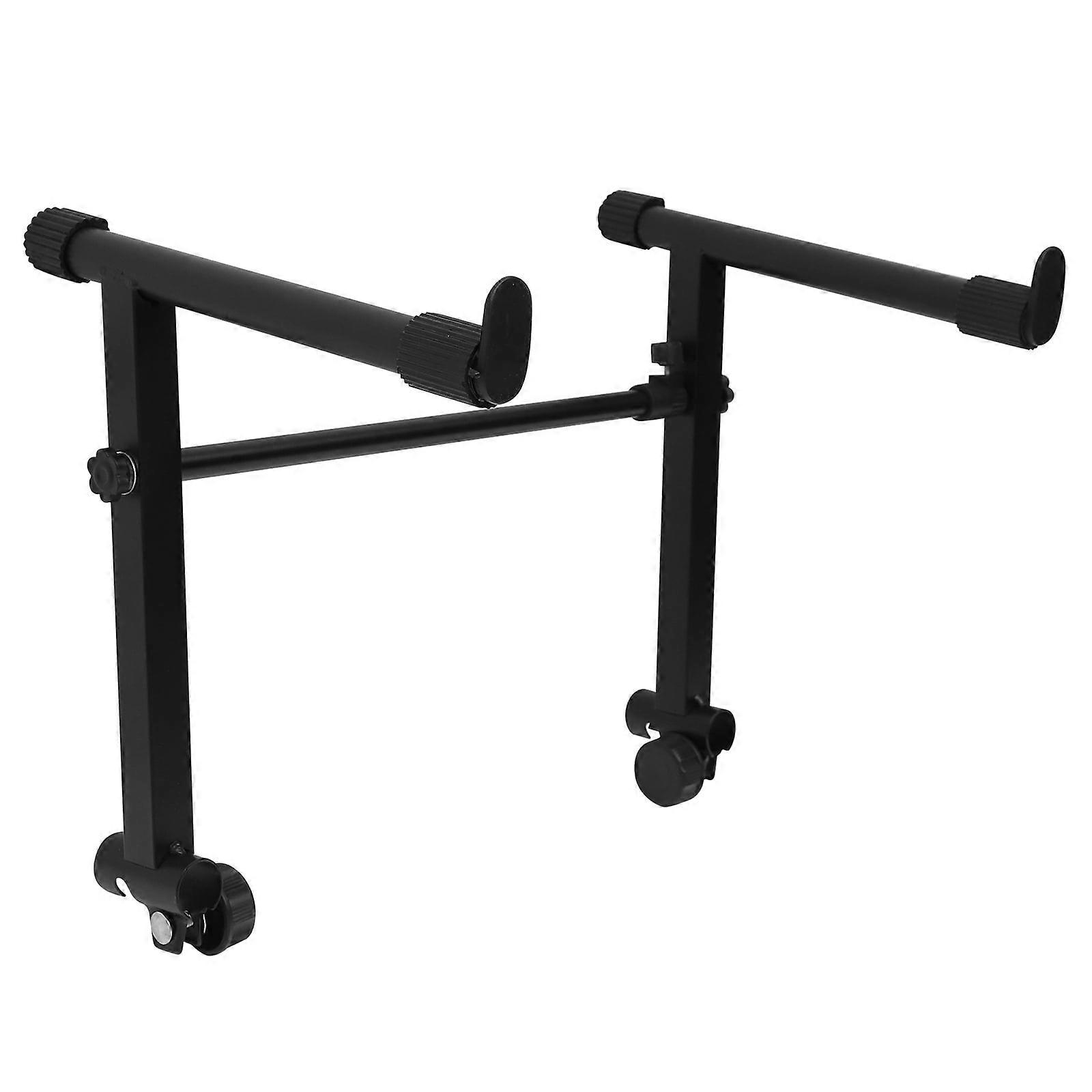 1Set Compact Black Electronic Keyboard Stand Removable Storage Adjustable Width