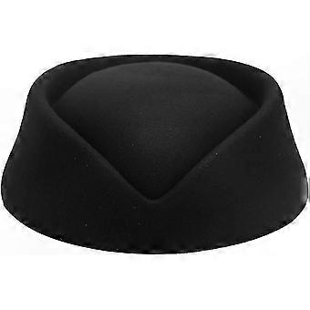 Wool Felt Pillbox Hat for Flight Attendant Role Play