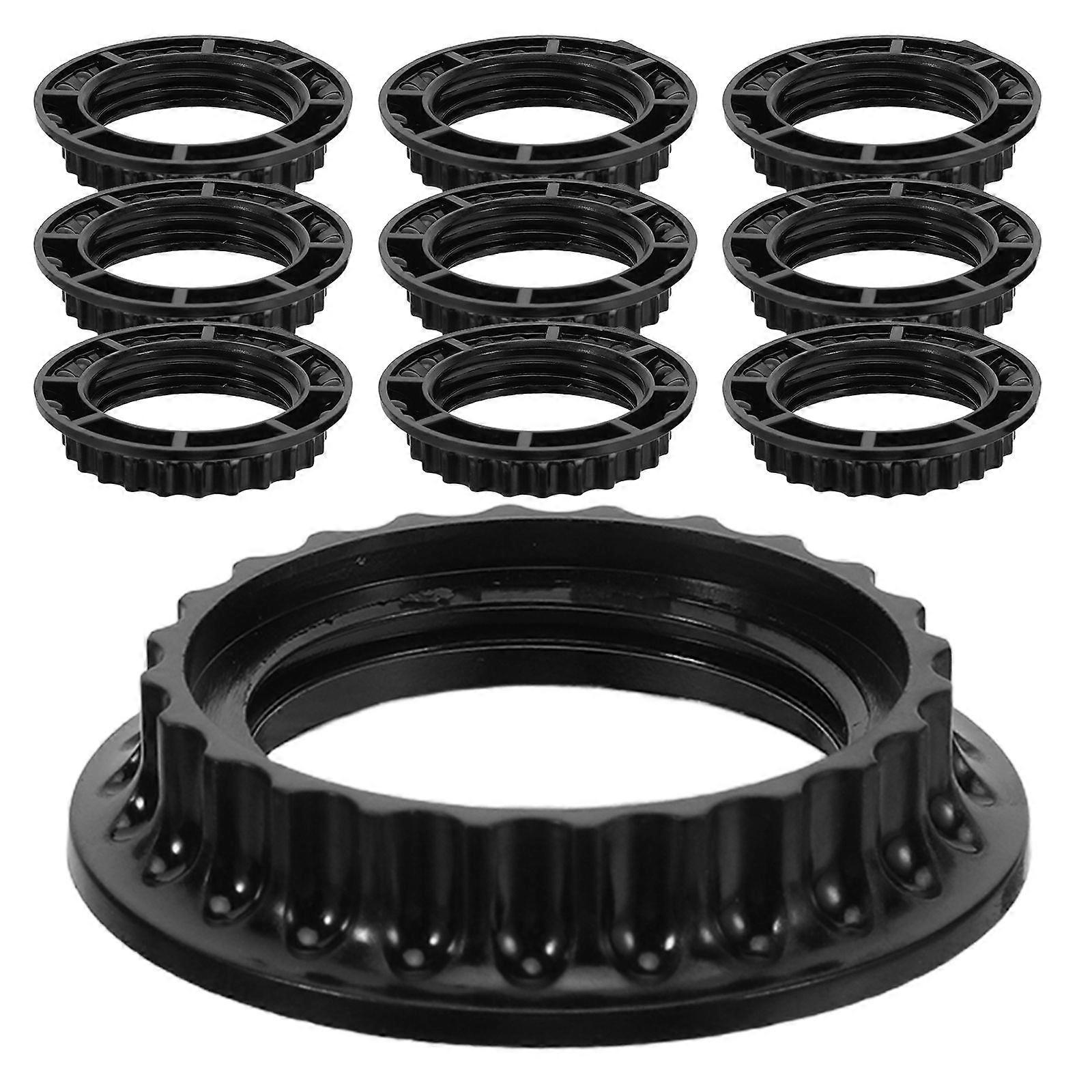 10PCS E26 Light Socket Shade Collar Rings - Lampshade Rings - Threaded Reducer Collar - Shade Retainers Replacement Adapter