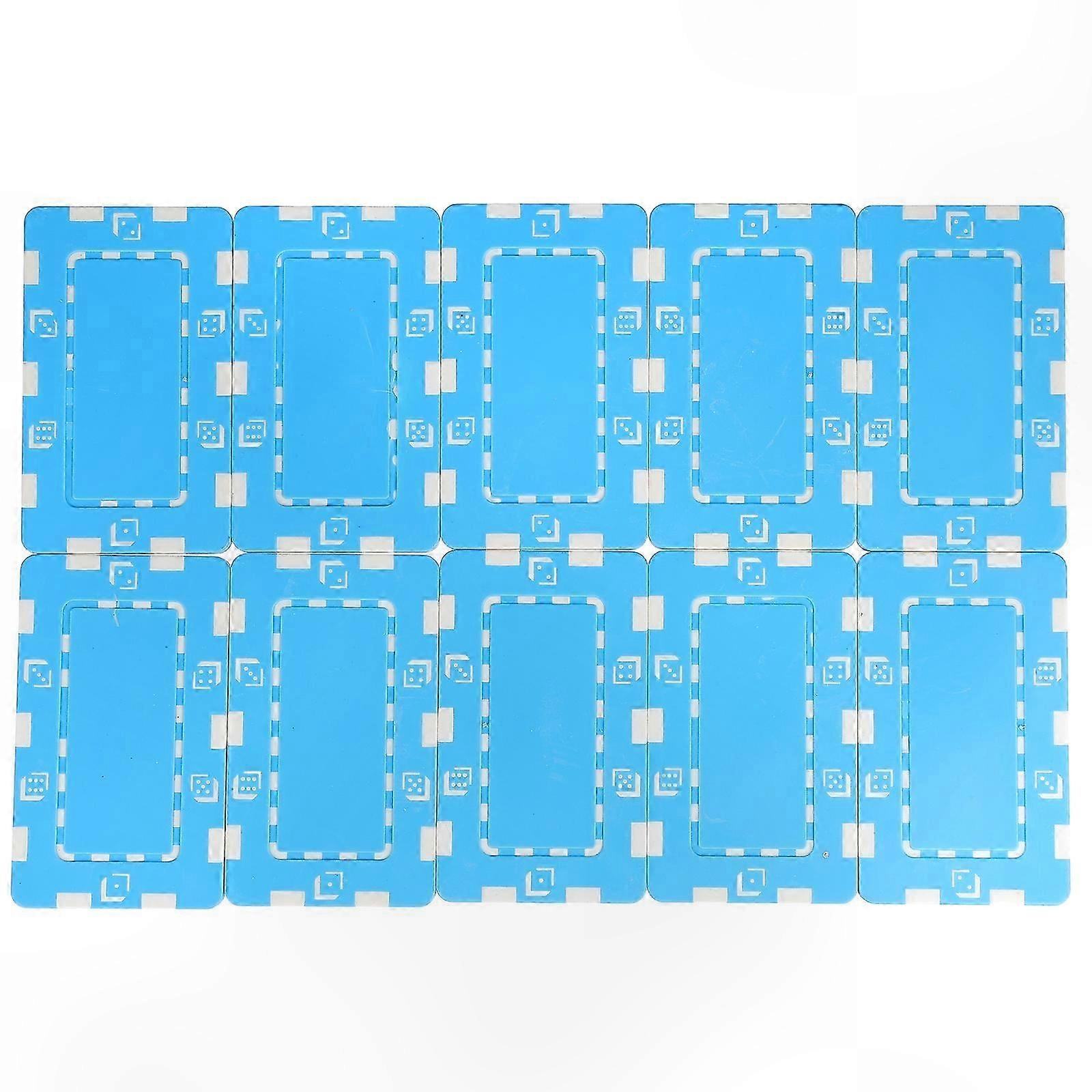 10pcs Rectangular Poker Chips Game Coins Mahjong Accessories Props