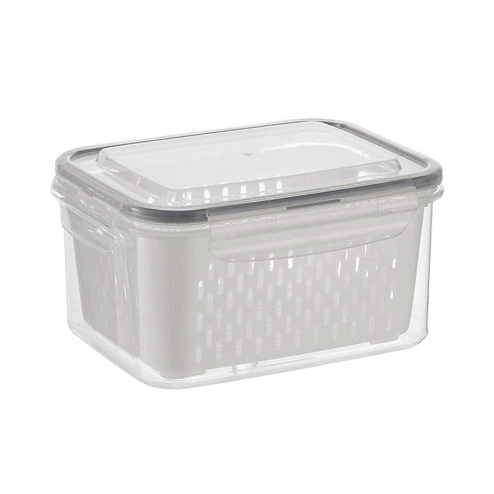 Stackable refrigerator organiser bins Stackable Design Storage Box Organized Kitchen Countertop