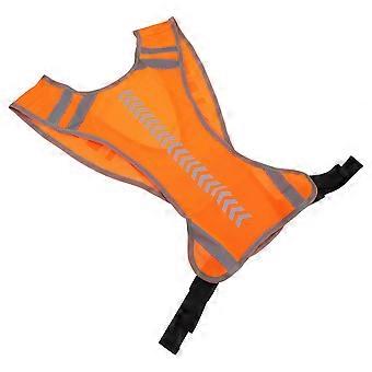 High Visibility Reflective Vest for Outdoor Sports Cycling 1Pcs Orange