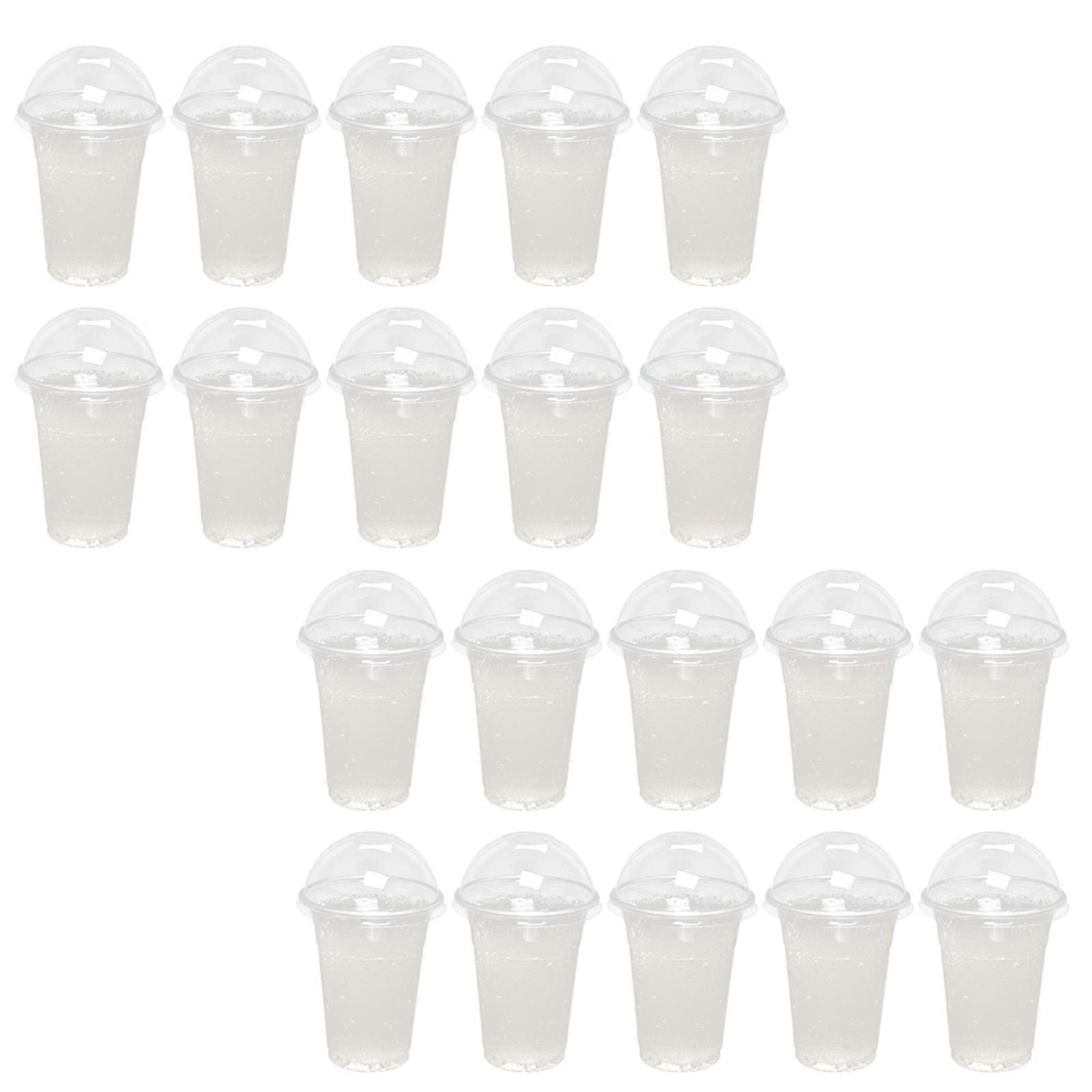 Disposable Transparent Juice Cups for Drinking Use 30Sets Pack