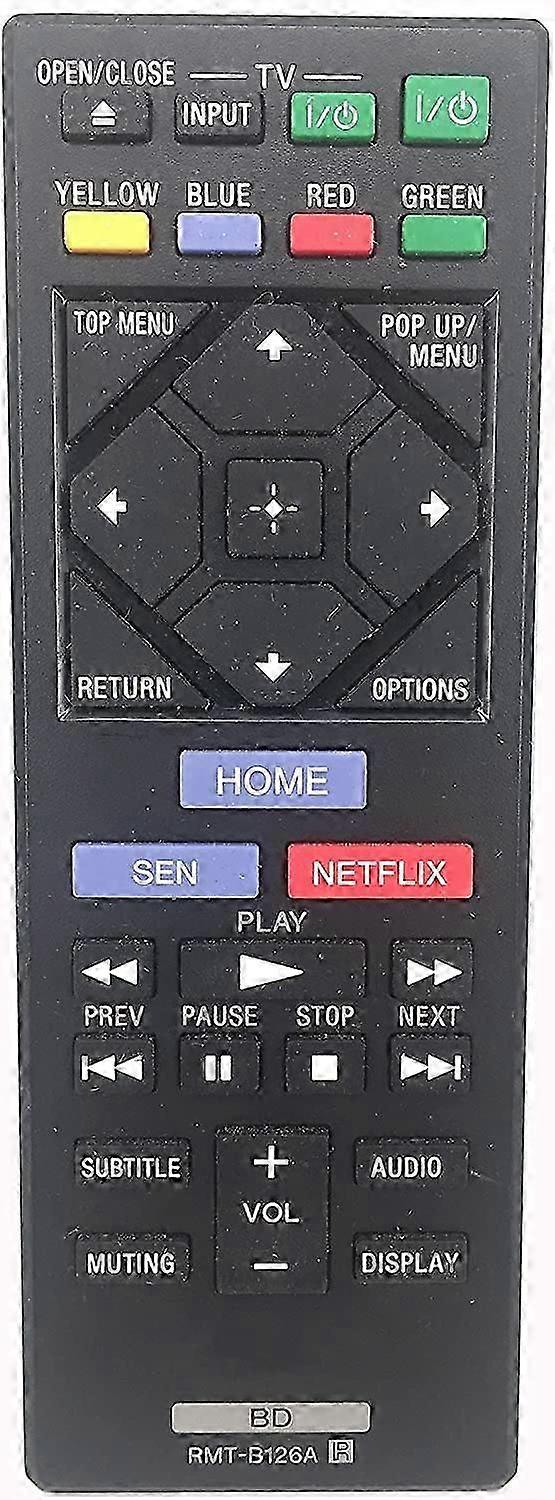 RMT-B126A Replacement remote control compatible with Sony players