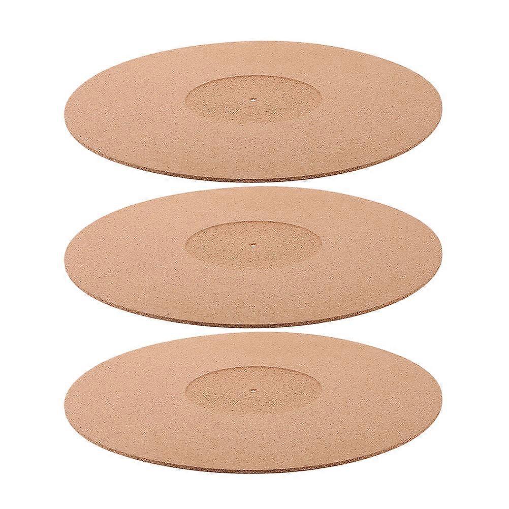 Cork Turntable Mat Vinyl Record Pad for Anti-Static Function 3Pcs