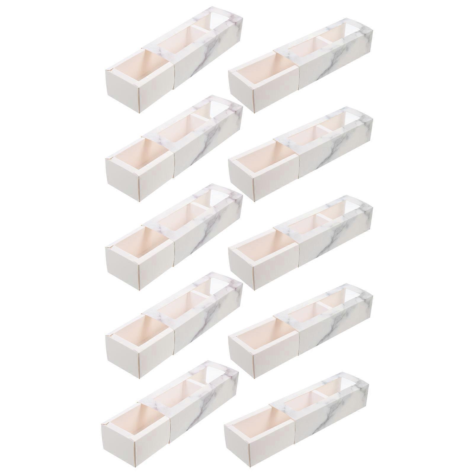Macaron Boxes Packaging Rectangle Baking Box for Storage Use 20Pcs Paper Box