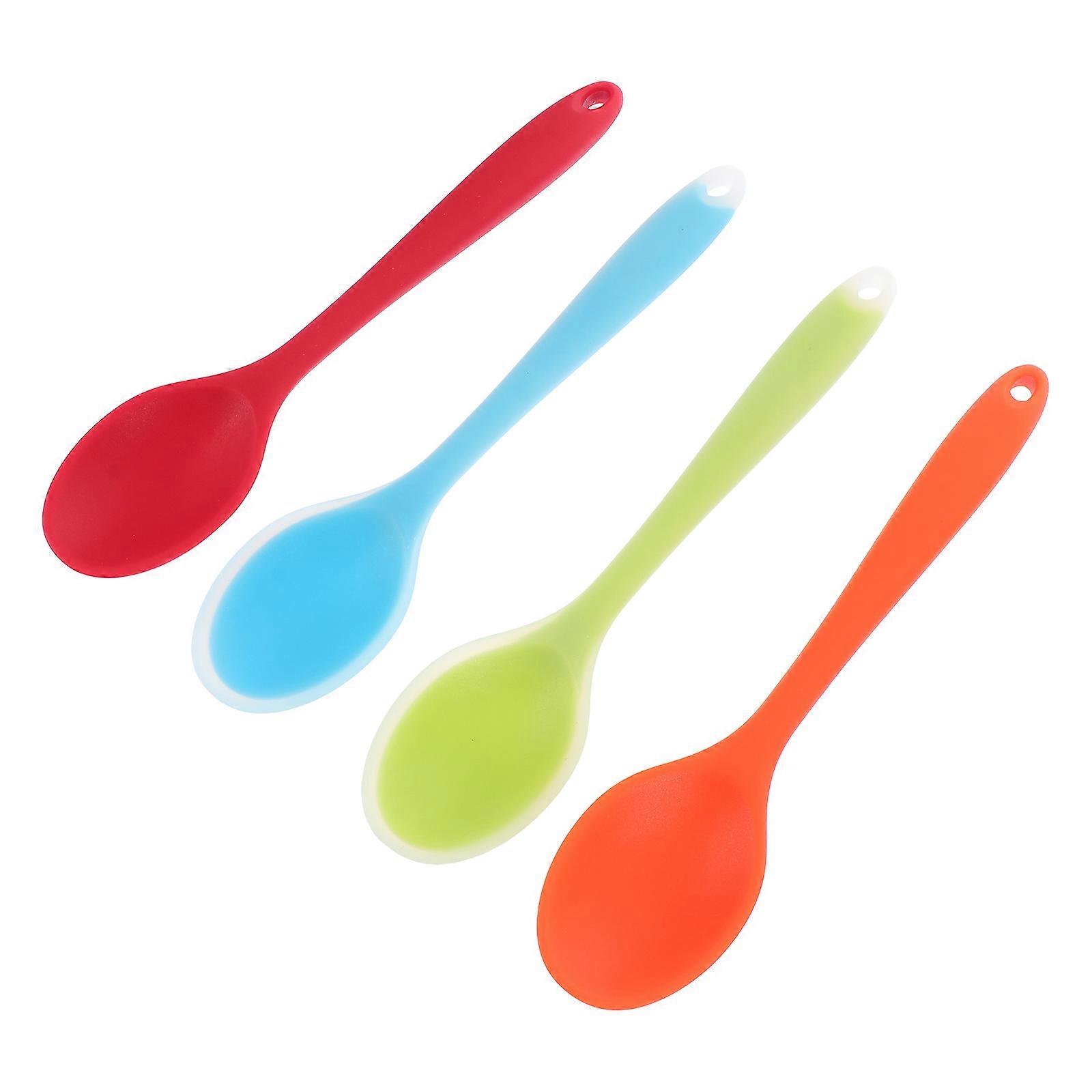 Home Use Silicone Spoons Set 4Pcs Multipurpose Cooking Spoons