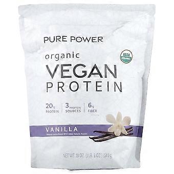Dr. Mercola, Pure Power, ekologiskt veganskt protein, vanilj, 540 g