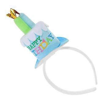 Happy Birthday Cake Kaarsen Hoofdband Vrouwen Lady Girls Party Hair Band Hat Fancy Dress Hoofddeksels Accessoire (Blauw)