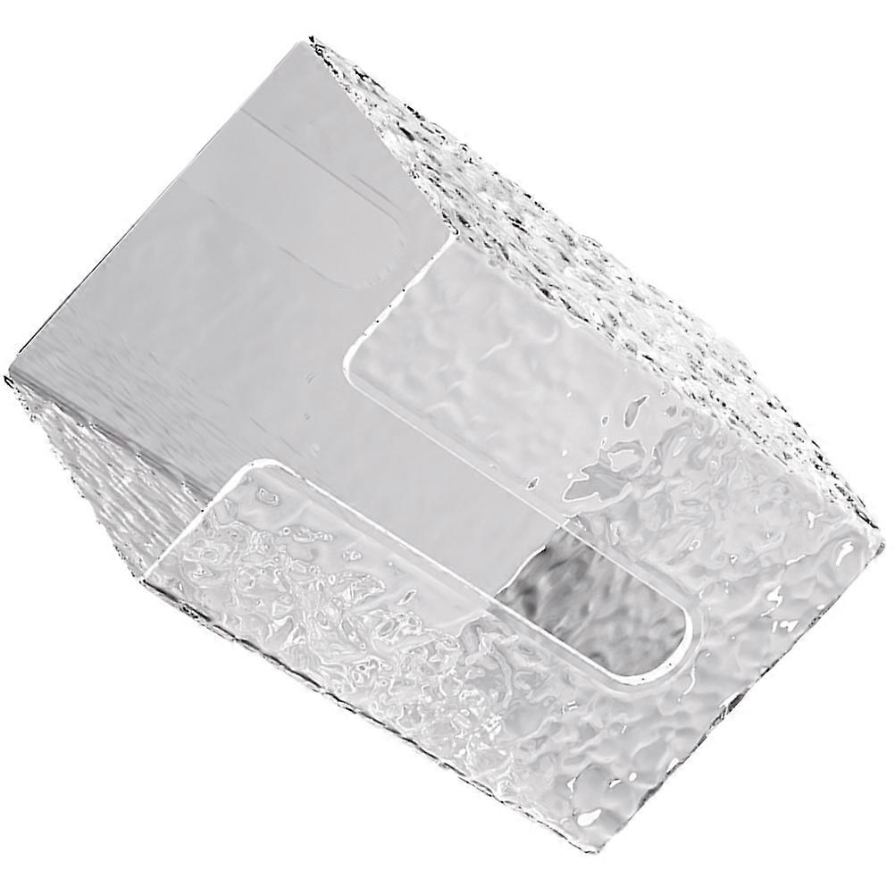 Tissue Dispenser Box Punch-free Rectangular Clear Wall Tissue Storage Case