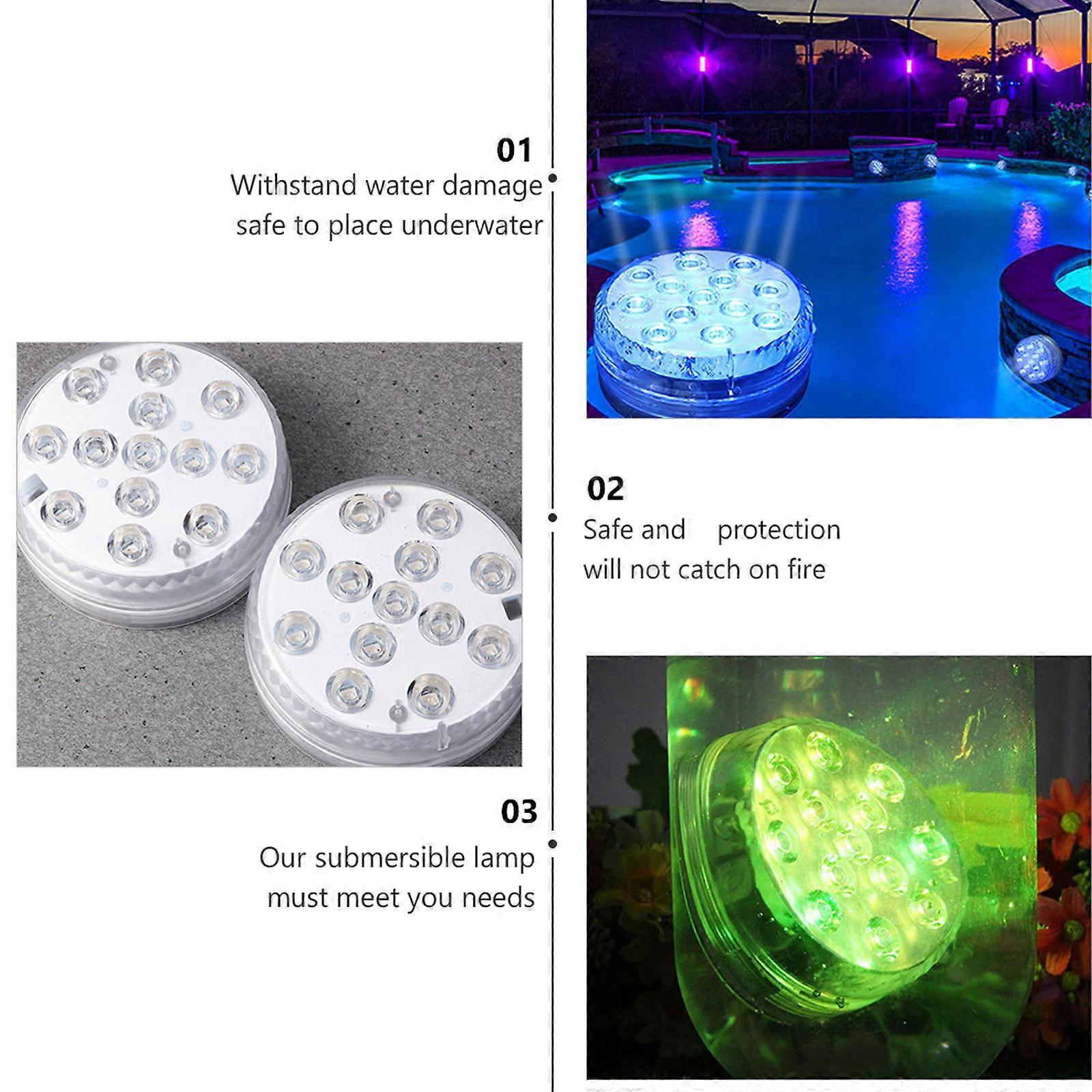 Underwater Light Submersible LED Light Pool Lamp(Without Battery)