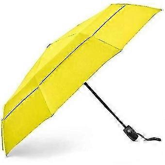 2026 Compact Travel Umbrella with Windproof Double Canopy, Auto Open Close Button, One-Handed Operation, Sturdy Lightweight, Folds to 11 Inches