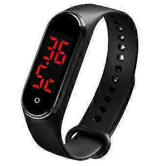 (Czarny) Smartwatch z opaską, monitorem temperatury i zdrowia, zegarkiem TPE, sportowym trackerem na nadgarstek