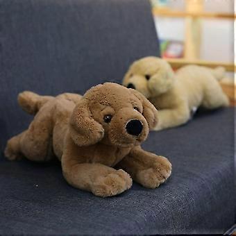 Simulated Labrador Plush Toy Stuffed Lifelike Golden Retriever Doll Toys Lying Dog Throw Pillow Soft Hug Pillow Gift For Kids