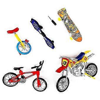 Mini dito bicicletta moto set bici fingerboard fai da te per gioco creativo skateboard bambini giocattoli educativi regali