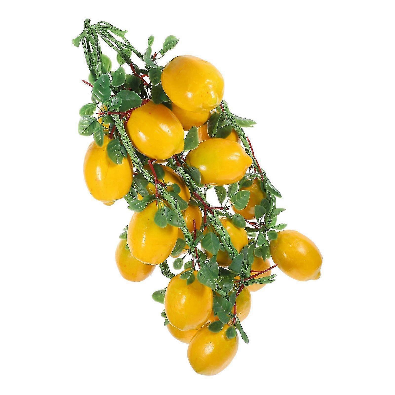 Simulated Lemon Strings Artificial Hanging Fruits String 5Pcs for Decor
