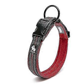 Soft Padded Mesh Dog Collar(1pcs,red)