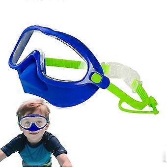 SNDO-Kids Swim Goggles with Nose Cover Anti-Fog Adjustable Dark Blue for Pool