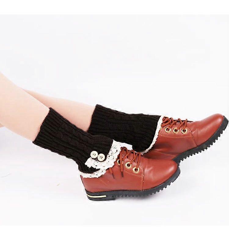 Button Sock Covers Lace Sock Covers Woolen Leg Covers