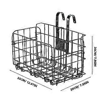 Foldable Basket Foldable Metal Wire Basket compatible with Holding Something Front and Rear