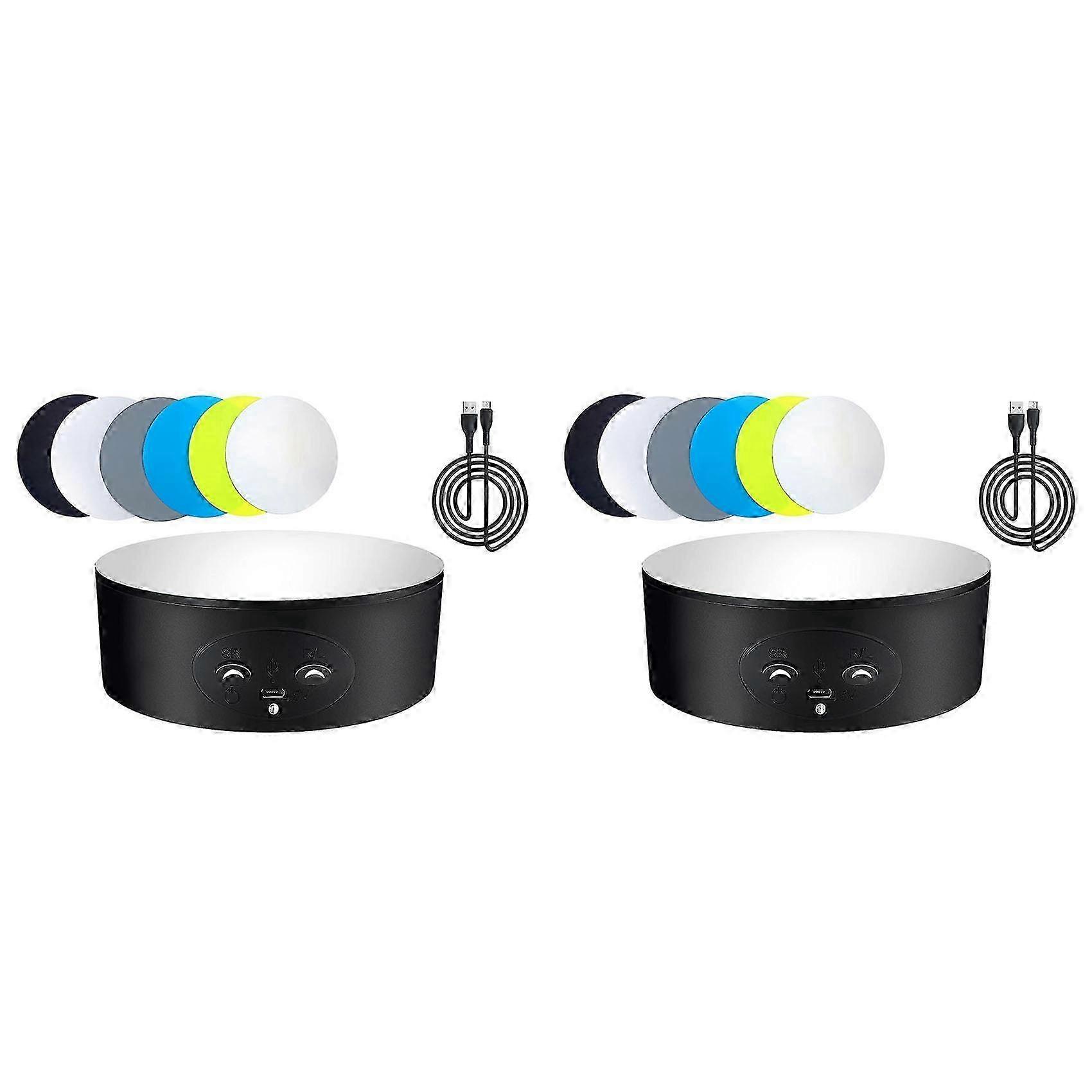 2X Rotating Display Stand, 360 Degree Automatic Mute Spin Turntable compatible with Photography Display,Figures