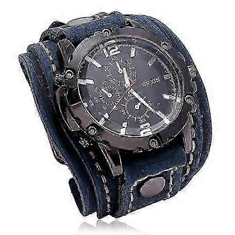 Vintage Men Pointer Belt Strap Punk Watch Bracelet Bangles For Women Jewelry