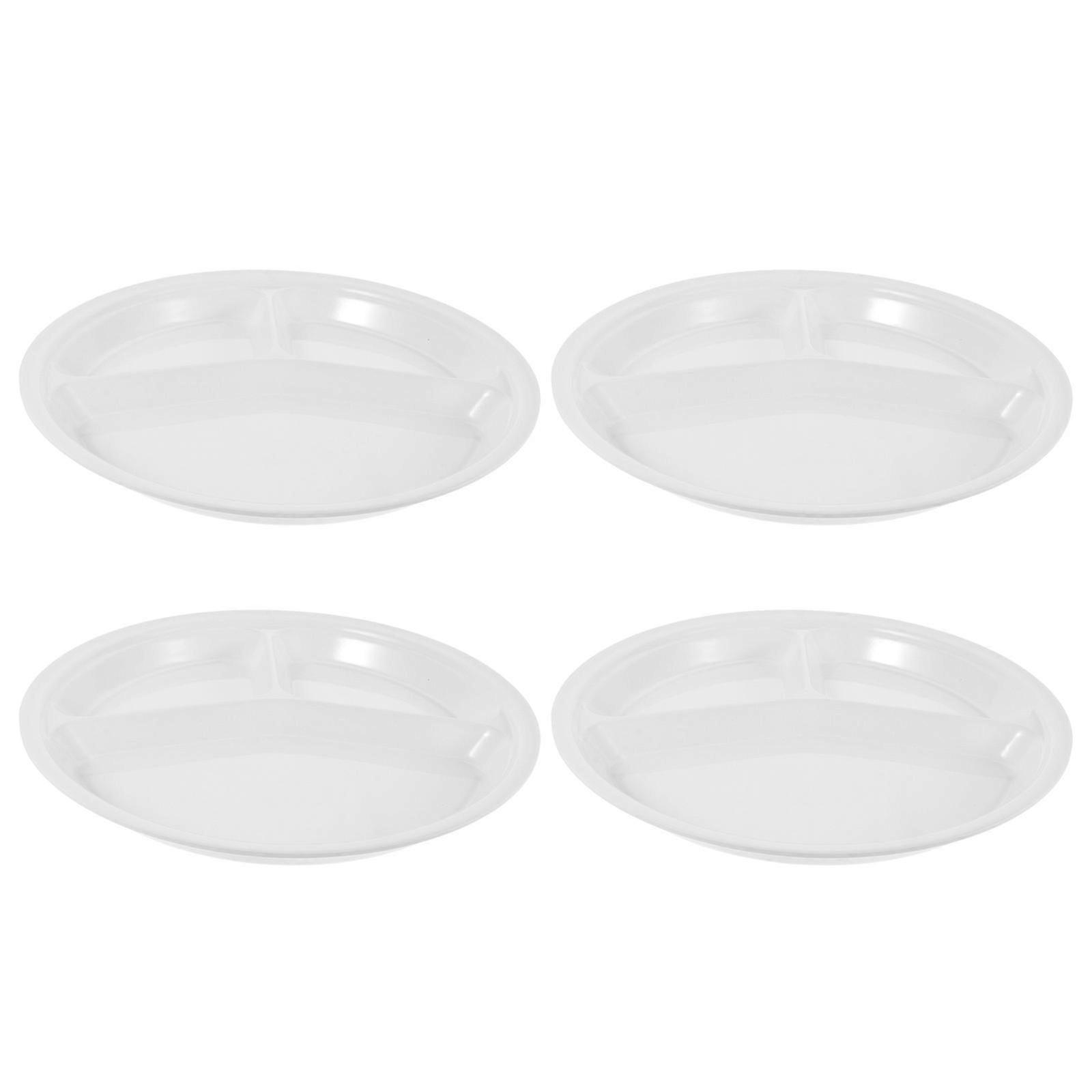 4Pcs Household Fruit Plates Multi-function Dinner Plates Round Fruit Trays Food Accessory