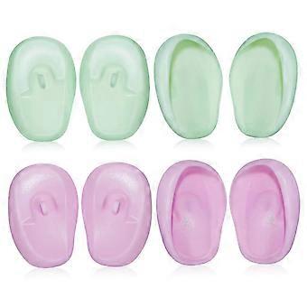 4 Pairs Silicone Hair Dyeing Earmuffs Hair Coloring Earmuffs Ear Covers for Swimming Ear Protectors Heat Shower Cap