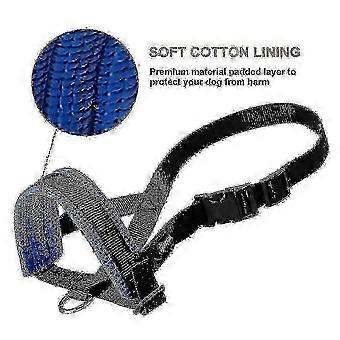 Head Strap Design Dog Muzzle, Stops Paws from Taking Off, for Small, Medium, Large Dogs - Black