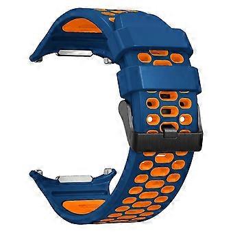 Band for Samsung Galaxy Watch Ultra 47mm, Adjustable Breathable Silicone Strap, S Blue Orange Design