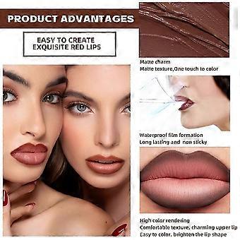 2-in-1 gradiënt Lip Liner & Lipstick Lip Combo - fluweelzachte matte nude lipliner lippenstift ombre effect, langdurig, hoog pigment en veegvast lip maken